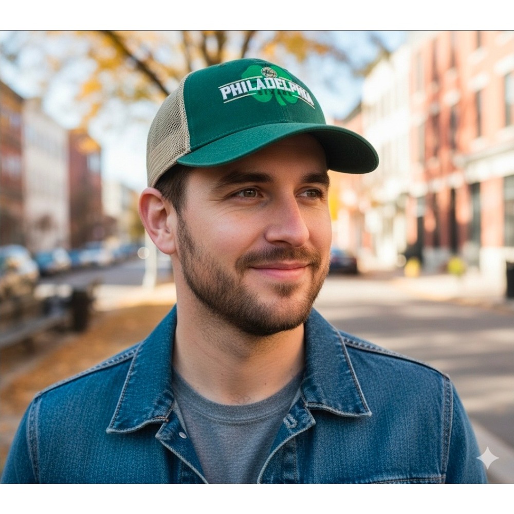 Philadelphia 76ers‎ Hat Green Zephyr Courtside Exclusive Clover SnapBack Cap
